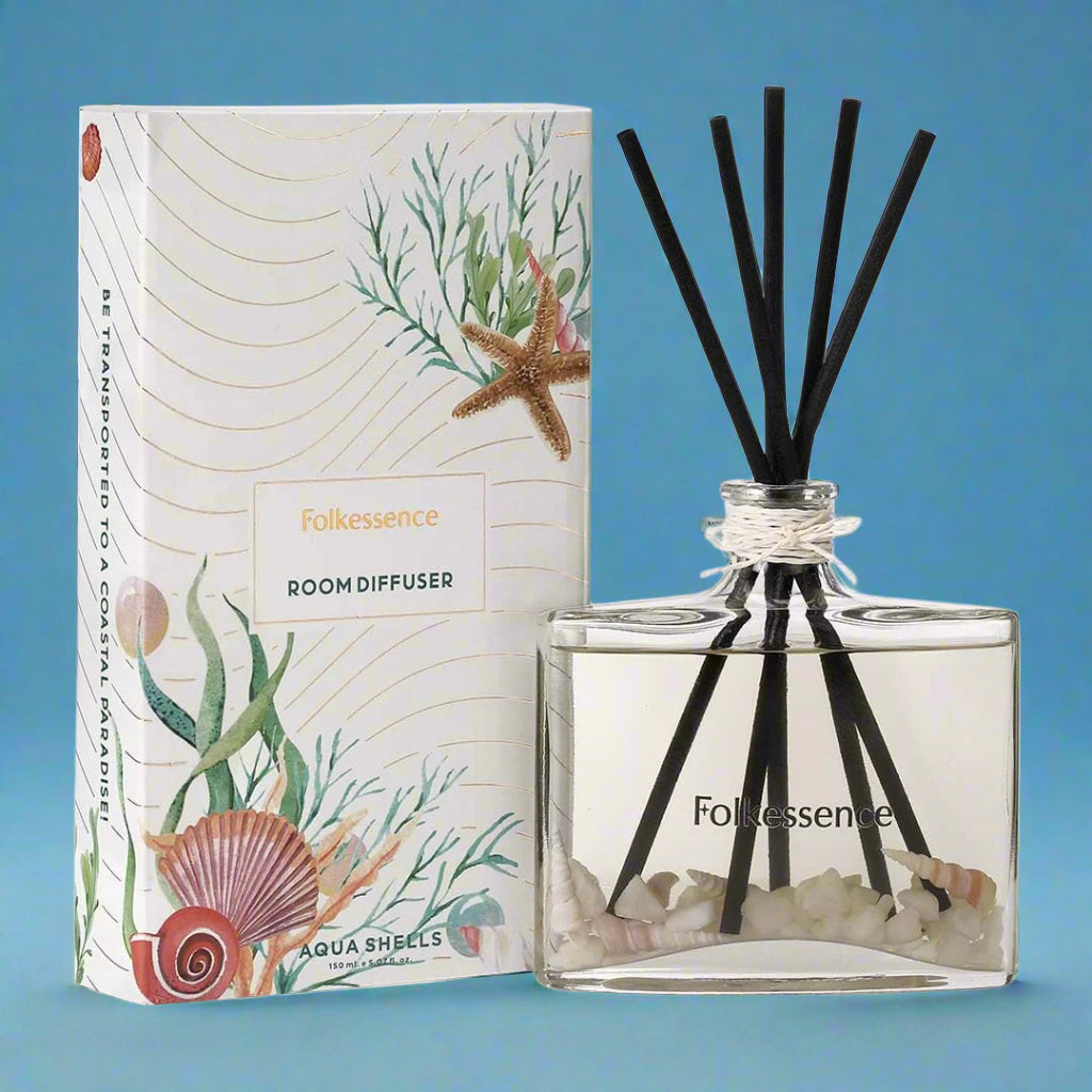 Folkessence Fragrance Diffuser - Aqua Shells | Aquatic & Breezy