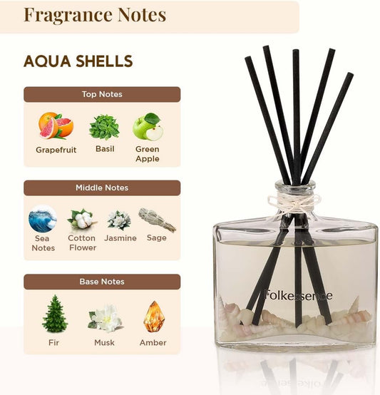 Folkessence Fragrance Diffuser - Aqua Shells | Aquatic & Breezy