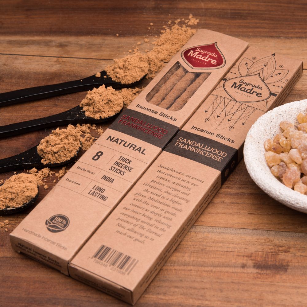 Natural Incense - Sandalwood Olibanum | Warm & Woody Scent