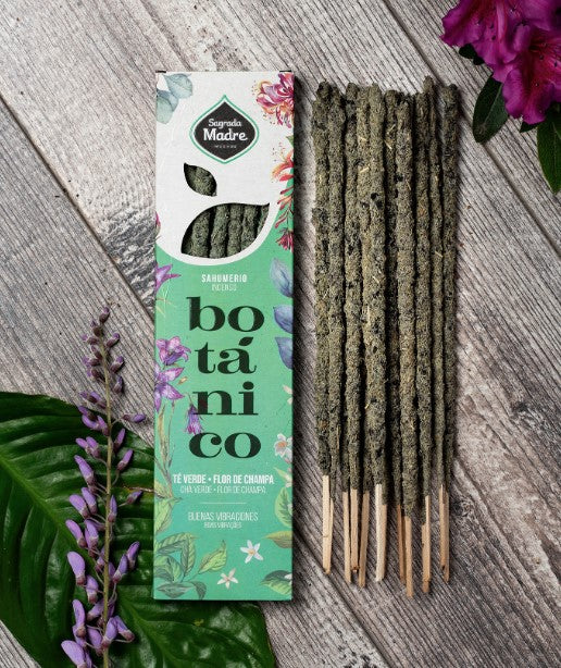 Organic Green Tea & Champa Incense | Botanical Blend