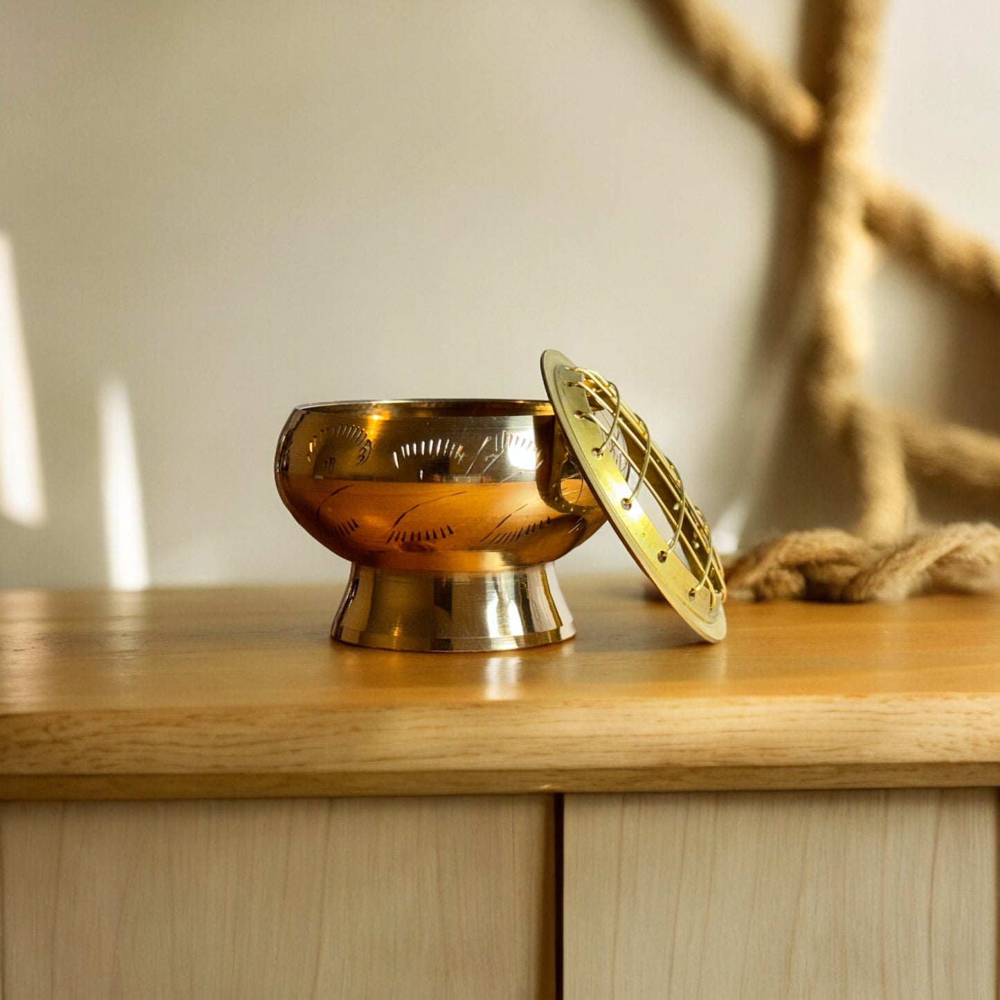 Compact Brass Incense Burner