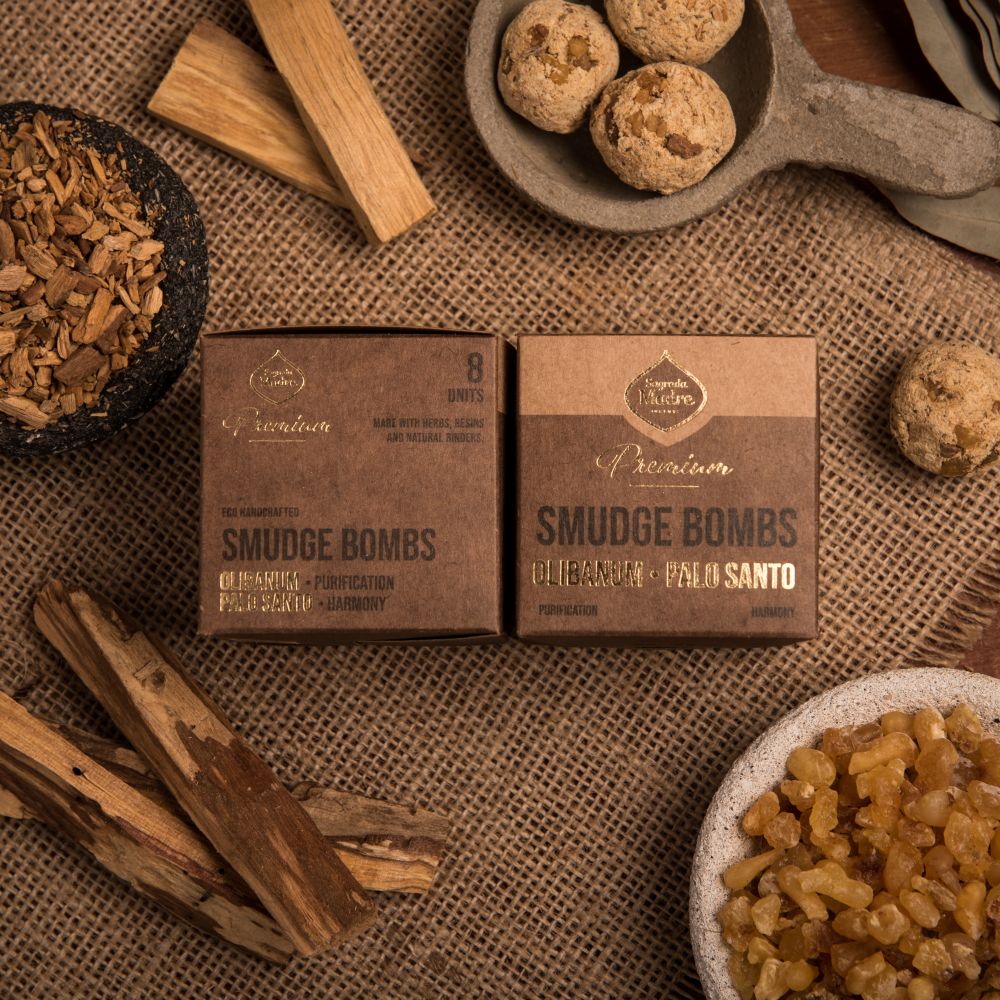 Smudge Bomb Premium - Olibanum & Palo Santo | Spiritual & Cleansing