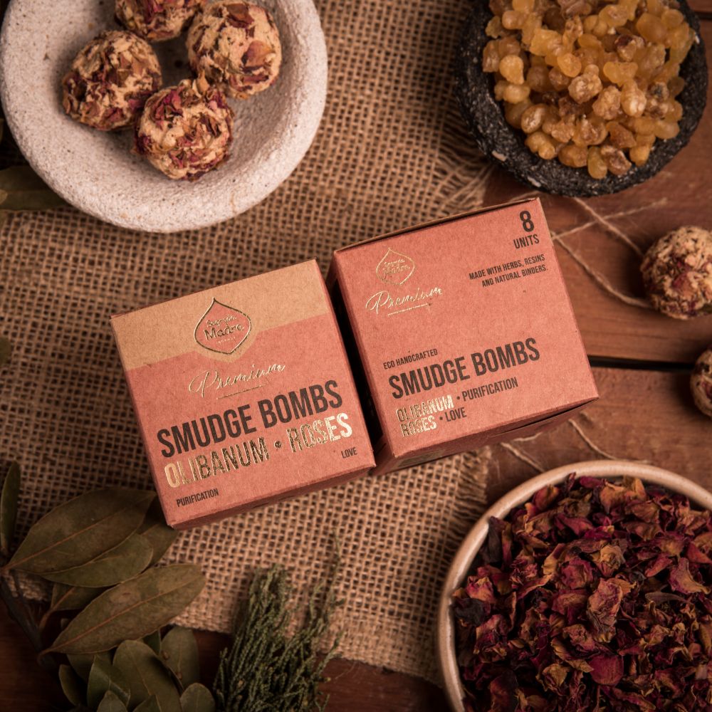 Smudge Bomb Premium - Frankincense & Rose | Romantic & Sacred