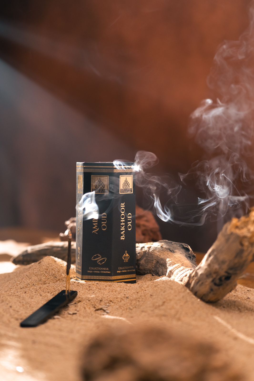 World of Oud - Blends Of Dubai | 50 Extra Strong Incense Sticks with Ceramic Holder