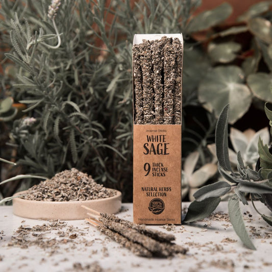 Herb Incense - White Sage - 9 Sticks | Cleanse & Empower