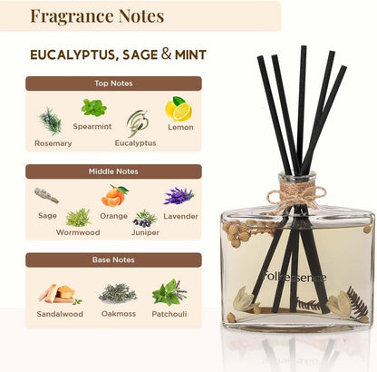 Folkessence Fragrance Diffuser - Eucalyptus, Sage & Mint | Refreshing