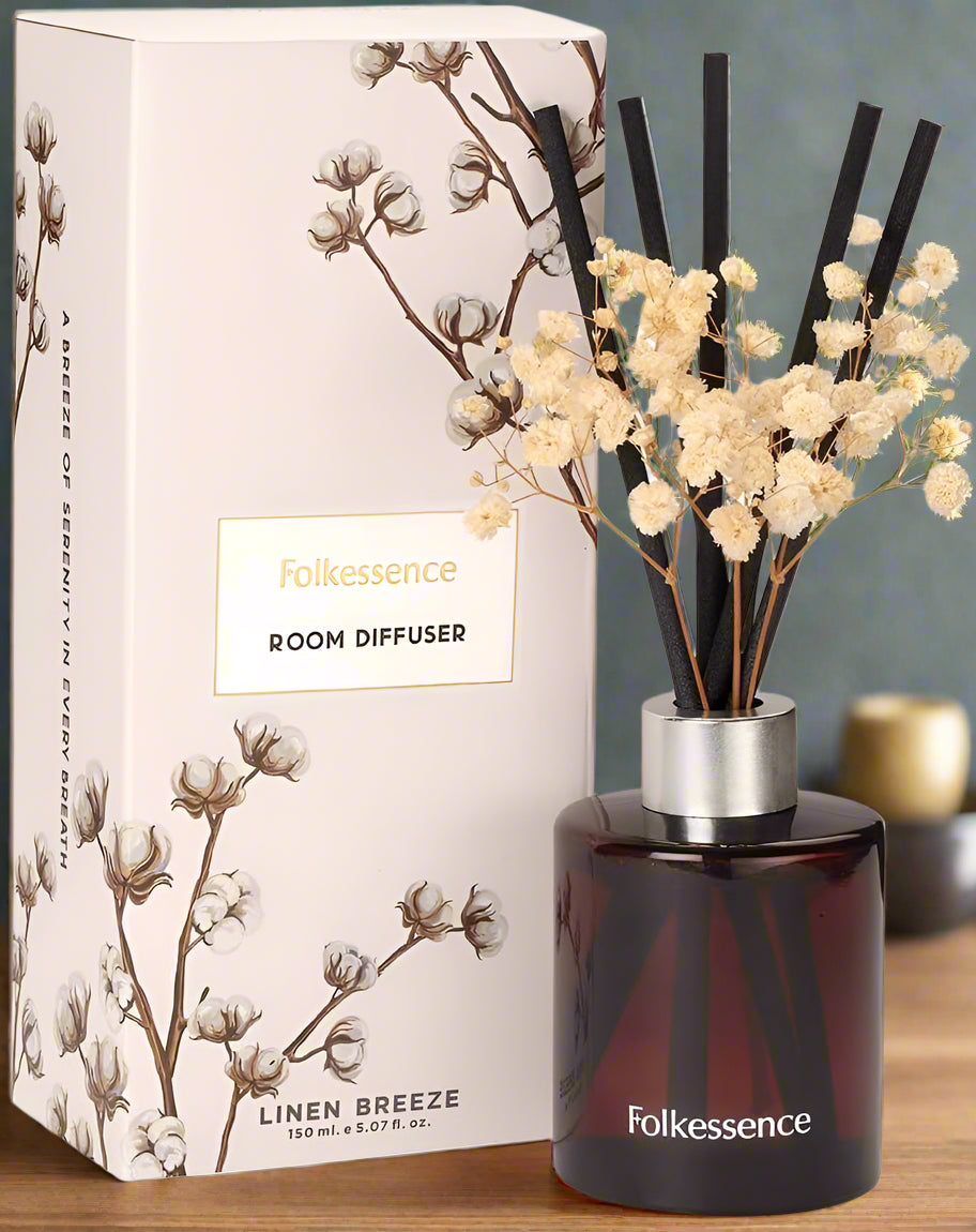 Folkessence Fragrance Diffuser - Linen Breeze | Positive Vibes
