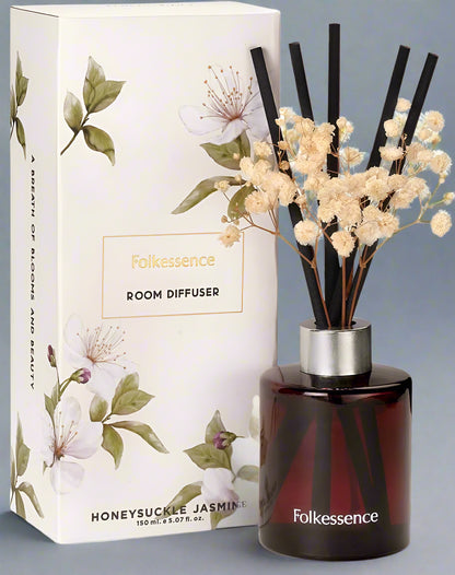 Folkessence Fragrance Diffuser - Honeysuckle Jasmine Fields | Fresh Floral