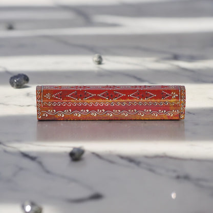 Hand Painted Incense Holder - Artisanal Red, Green, Blue