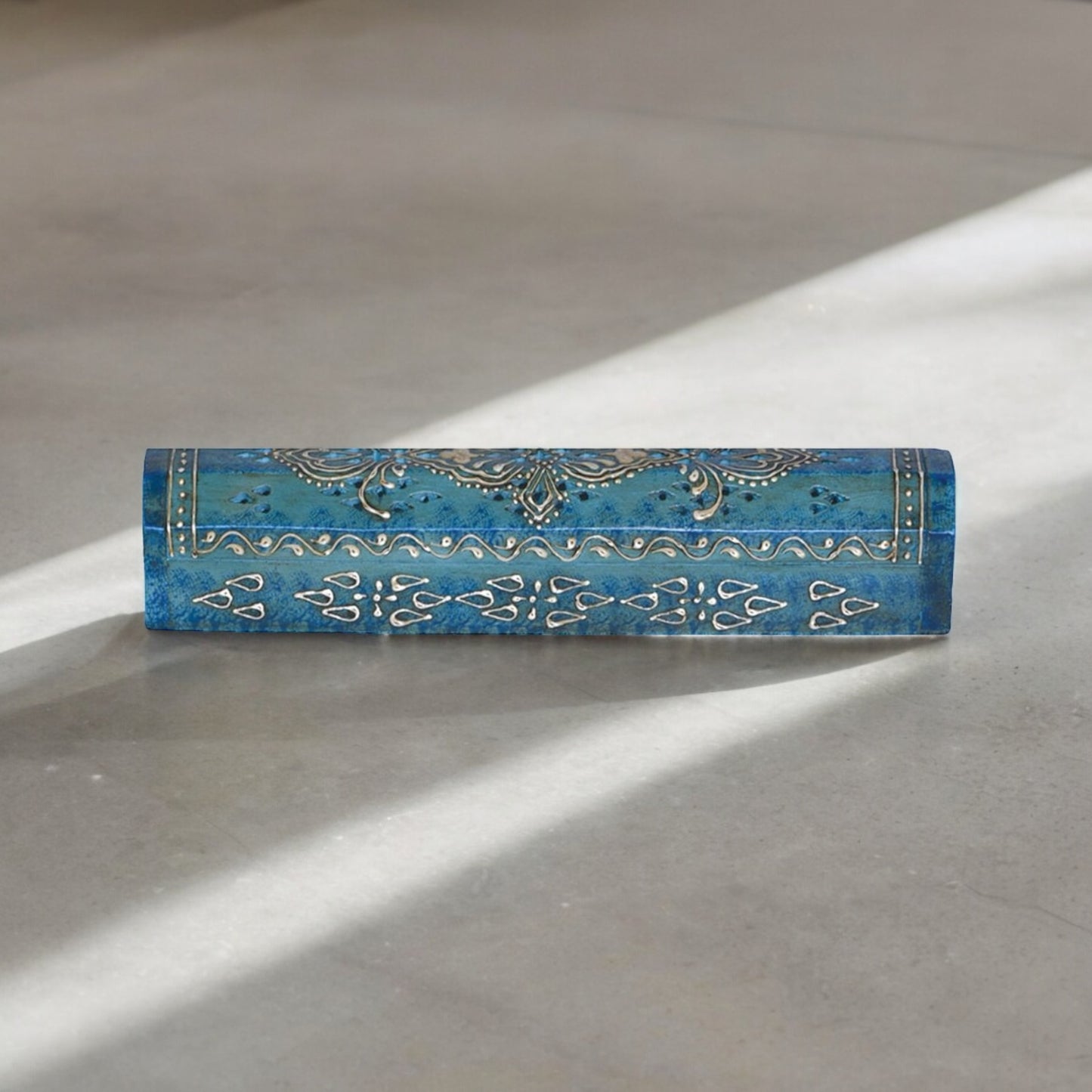 Hand Painted Incense Holder - Artisanal Red, Green, Blue