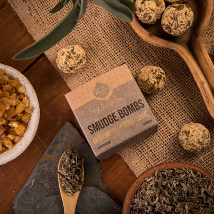 Smudge Bomb Premium - Frankincense & White Sage  | Purification & Protection