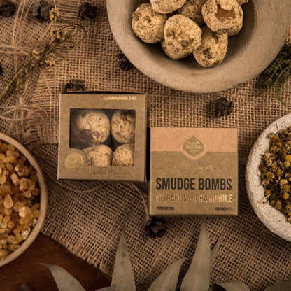 Smudge Bomb Premium - Frankincense & Chamomile  | Calming & Sacred