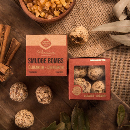Smudge Bomb Premium - Frankincense & Cinnamon  | Warm & Sacred