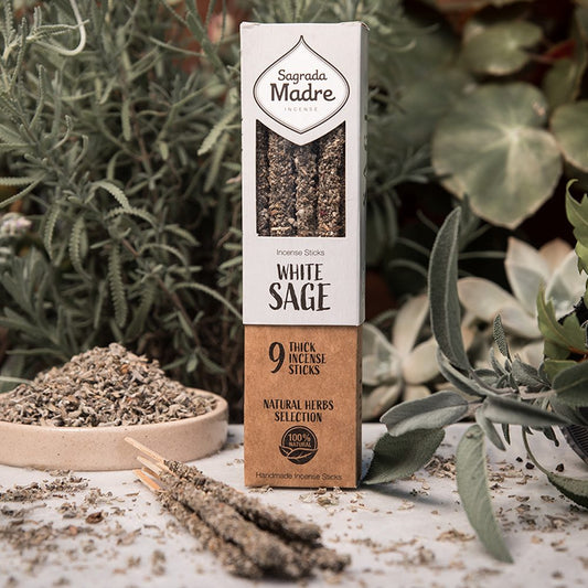 Herb Incense - White Sage - 9 Sticks | Cleanse & Empower
